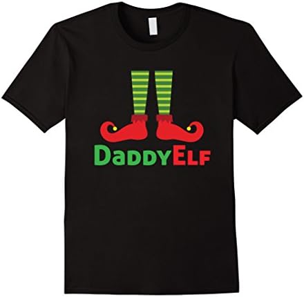 Mens Daddy Elf Matching Family Picture Christmas Pajama Shirts Large Black