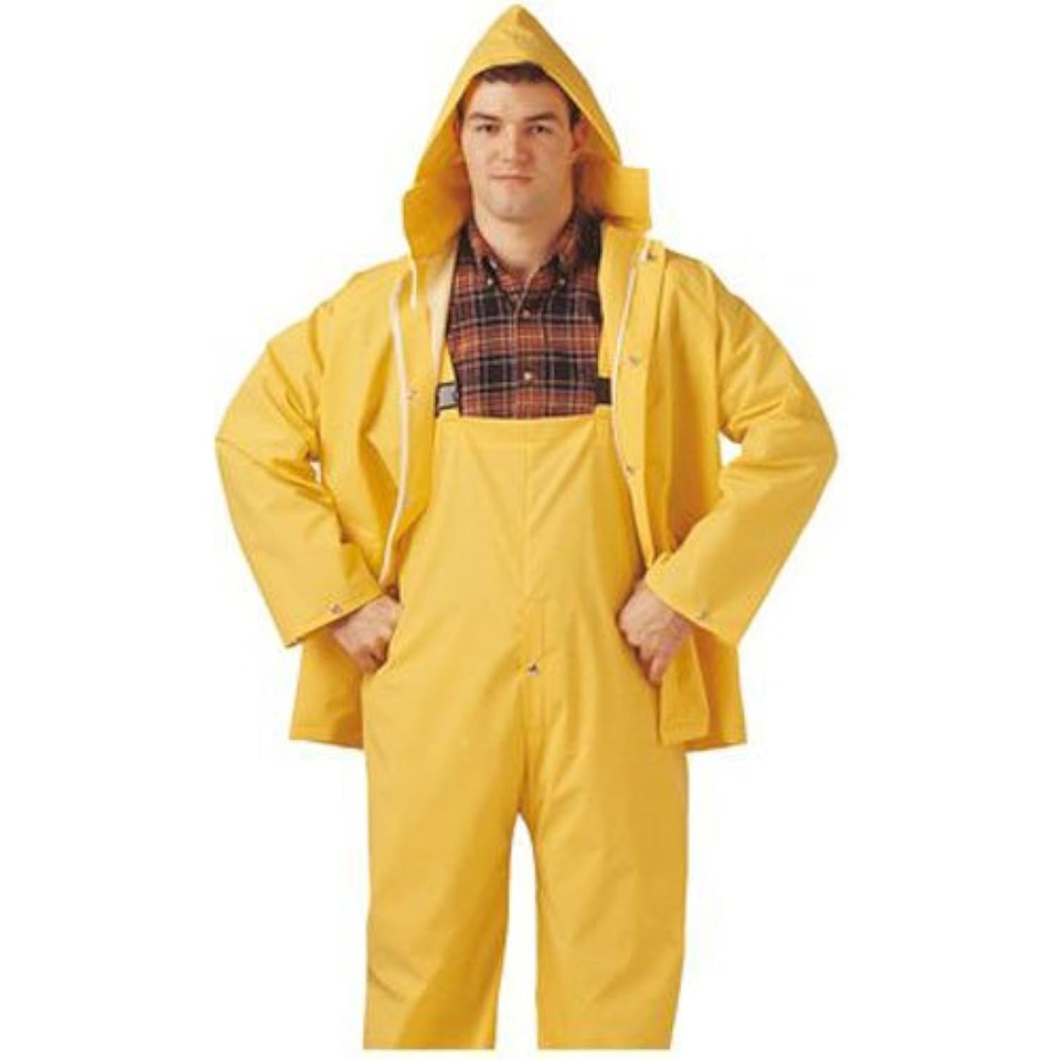 TINGLEY Comfort-Tuff Suit Yellow Pc Jacket Storm Fly Front  Medium