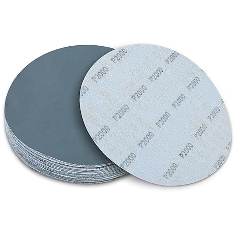 125mm Hook and Loop Sanding Discs, 30Pcs Wet Dry Sandpaper Set 5 Inch Water Sanding Paper for Random Orbital Sander (2000 Grit)