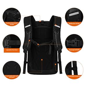 Schnorchelmasken 41NUdJ32GtL. SS300 100% Wasserdicht: Aus strapazierfähigem hochfestem PVC & Reißverschlüsse und gut verschlossen durch Heißpressen, die die obere Öffnung 3-4 mal und fixieren mit dem Gurtband vollständig wasserdicht Roll ist alles ideal Ihre Einzelteile trocken zu halten An .. ideal Rucksack für Kajak, Rudern, Rafting, Camping, Angeln und vieles mehr.
Wissenschaftliche Struktur: Innen mit verdicktem Fach für einen 14-Zoll-Laptop. Drei wasserdichte Außentaschen mit Reißverschluss bieten Platz für kleine Gegenstände wie Handy und Brieftasche, sind sicher und trocken.
Möglichkeiten anzupassen: Zum einen die obere Öffnung 3-4mal aufrollen und es gibt 3 Möglichkeiten, um die Öffnung zu justieren: 1- Setzen Sie die beiden Enden in die entsprechende Schnallen an der Seite jeweils ein und befestigen den mittleren Gurtband Schnalle; 2 - Verbindung die beiden Enden der Öffnung und befestigen der Schnalle; 3- Directly verknüpfen und die mittlere Gurtband Schnalle befestigen