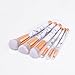 ITME [Upgrade Version] Premium Makeup Brush Set Synthetic Cosmetics Foundation Powder Brush, Flat Head, Blush, Concealer, Nose, Lip Brush Makeup Brush Kit (6pcs, White Marble/Rose Gold)
