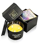 OOJRA Soy Essential Oil Scented Candle, Large 3 Wick w/Lid & Gift Box 13oz Jasmine Bamboo Scented (+ Other Scent Options)