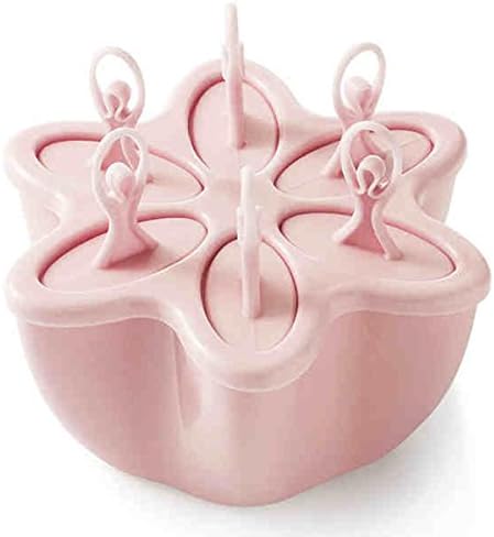 Reusable Popsicle Molds Ice Pop Molds Maker, Set of 6 (Pink)