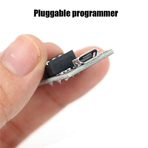 Comidox 2Pcs Pluggable Micro USB Development Board for ATtiny13A/ATtiny25/ATtiny45/ATtiny85 Programming Editor (Includes 2Pcs TNY280PN DIP-7 IC CHIP)