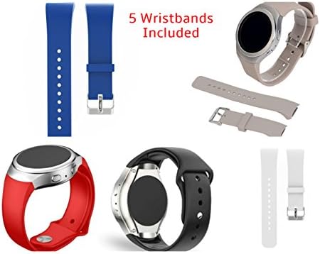 SNAPSITY Replacement Silicone Watch Band Strap For Samsung Galaxy Gear S2 SM-R720 SM/LG - SPORT (Large)