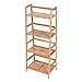 SONGMICS Bamboo Ladder Shelf Bookcase 4 Shelf Multifunctional Storage Rack Display Stand