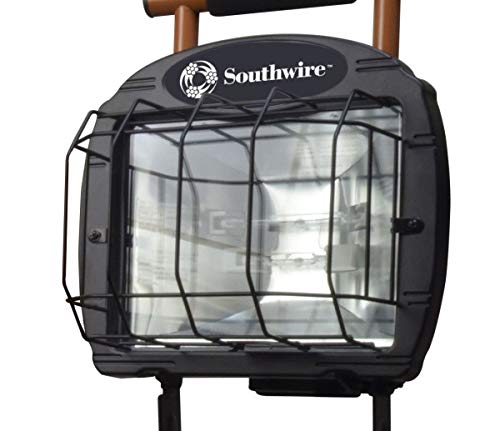 Southwire L5502SW 1400-Watt Halogen Twin Head Tripod Work Light with Weatherproof Switch, 7-Foot Cord 1400 Watt Green