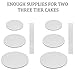 Upper Midland Products Cake Boards and Plastic Dowels, 6 Cardboards Cake Circle Bases, 6,8, and 10 inch, 2 of each Size, With 16 Dowels - Supplies for Two 3 Tier Cakes