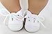 Doll Shoes Fit Bitty Baby Doll and Other 15 Inch Dolls White Canvas Sneakers
