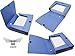 H&W 3 Pack, A4 Storage Archives Cases File Boxes Plastic with Lid, Box File, Height 35 55 75mm, Blue (WG3-Z1)