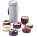 WORTHBUY Bento Lunch Box Stackable Stainless Steel Thermal Bento Box Food Storage Containers with Insulated Lunch Bag and Portable Cutlery Spoon Fork for Adults Women Men Kids(Purple)