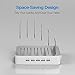 Multi Device Charging Station MSTJRY 5 Port USB Charger Station Dock for Apple iPhone ipad Android devices(White, 4 Lightning & 1 Micro USB Cables &1 Type-C Included)