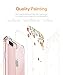 GVIEWIN Clear Case for iPhone 8 Plus/7 Plus, Flower Pattern Design Flexible TPU Ultra-Thin Shockproof Transparent Floral Cover, Cases for iPhone 7 Plus/8 Plus 5.5 Inch (Spring Flowers/Orange)