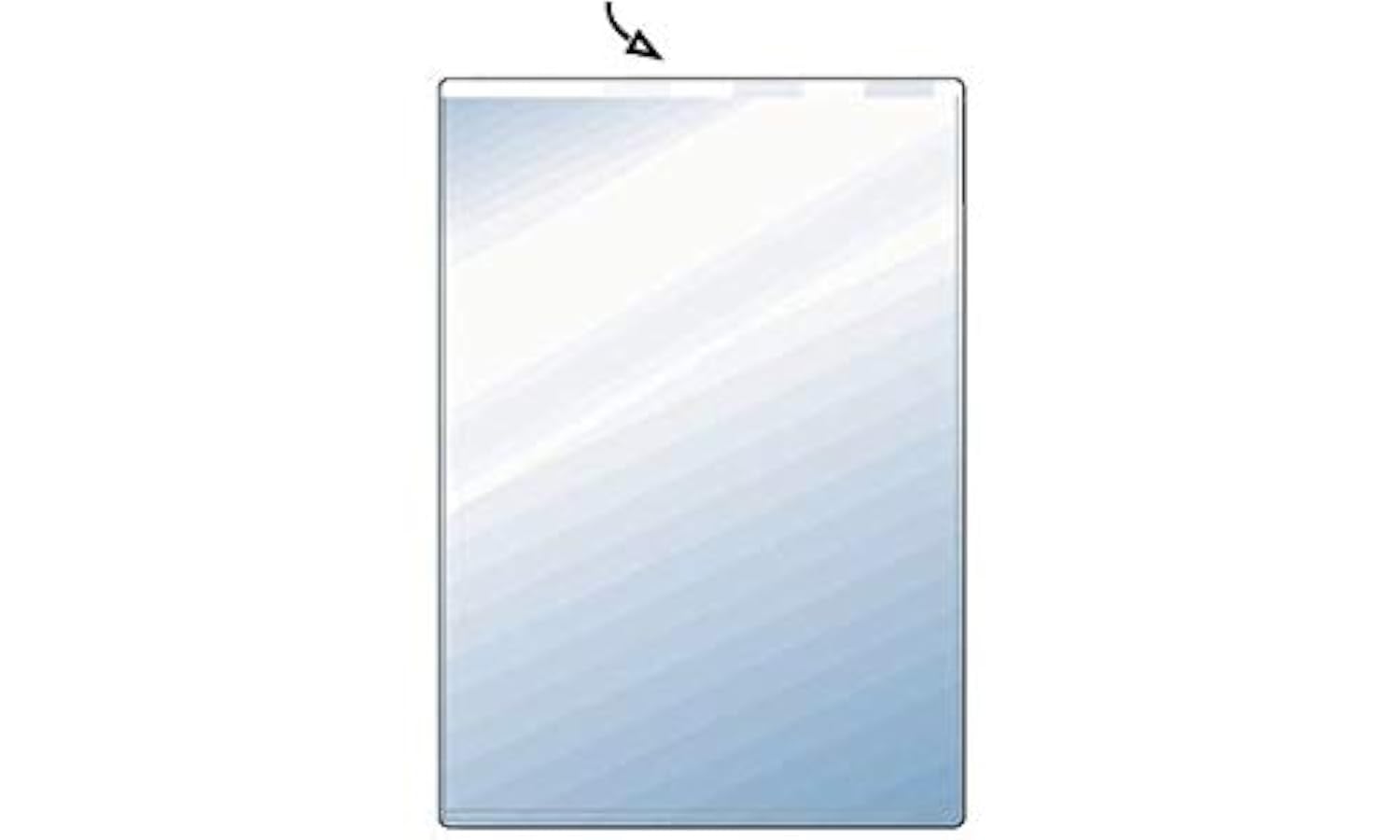 Rexel 23412090 Document Protector Soft PVC Foil 170 µm with Slight Grain 59 x 89 mm Opening at Top Pack of 25 Transparent