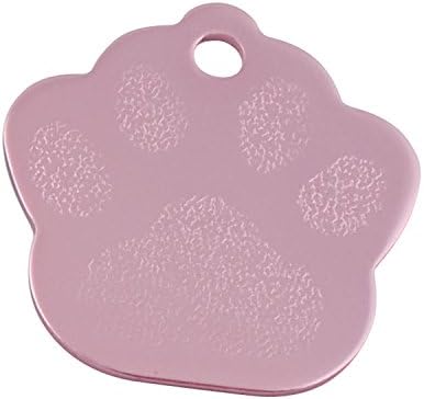 GP Paw Print Pet Id Tag Clover Dog Tag Name Kitten Engraved Aluminum 9 Colors for Dog Cat 2830mm(pink)