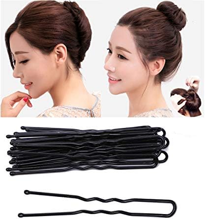 ブランド品 Shefun ヘアピン Uピン 40本 玉付き 段付き ユーピン 細 5cm 40本黑5cm 6cm ネジピンjp157 A1 お団子 髪ピン 黒 ゴールド 7cm