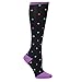 Nurse Mates Women's Calf Socks | 12-14 mmHg Compression | Superior Support & Comfort | 1 Pair | EKG Black