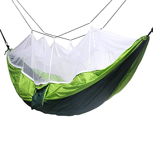 wu-hammock Double Mosquito net Hammock Parachute Cloth Army Green Hammock Outdoor Leisure Camping Nylon Hammock