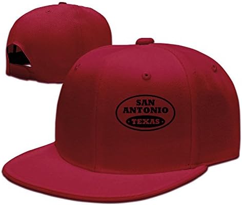 San Antonio Hip-hop Flat Brim Baseball Snapback Cap Red
