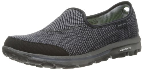 Skechers Performance Women's Go Walk Rival Slip-On Walking Shoe,Black/Grey,6 M US
