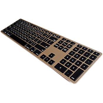 Matias Fk418btg Wireless Aluminum Keyboard For Mac Windows Android Devices Gold