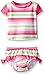i play. by green sprouts baby girls Two Piece Rashguard infant and toddler rash guard sets, Pink Stripe, 18 Months US