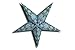 GalaxyArts Paper Star Lantern, 24 Inch Chakra Turquoise 3D Light-Up Hanging Lamp, Handcrafted Hollow Out Star Decoration for Christmas, Wedding, Parties, Birthday, Indoor Outdoor Home Décor (Medium)