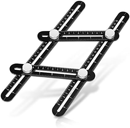 Multi Angle Measuring Ruler - Banpow Angle Finder Template Carpentry Tools (10 x 6 Inch)