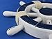 Hampton Nautical  Rustic Dark Blue and White Ship Wheel, 12