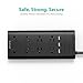 Power Strip Surge Protector, RAVPower 8-Outlet with 3 iSmart USB Charging Ports (2.1Amp) and 6 Foot Extension Cord Power Cord, 720 Joules - Black