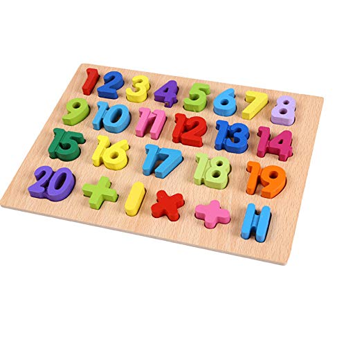 Preschool Pegged Puzzles,Yhouse Number Wooden Early Learning Puzzle Educational Board Math Learning Activity Toy for Kids - Thumbnail 3