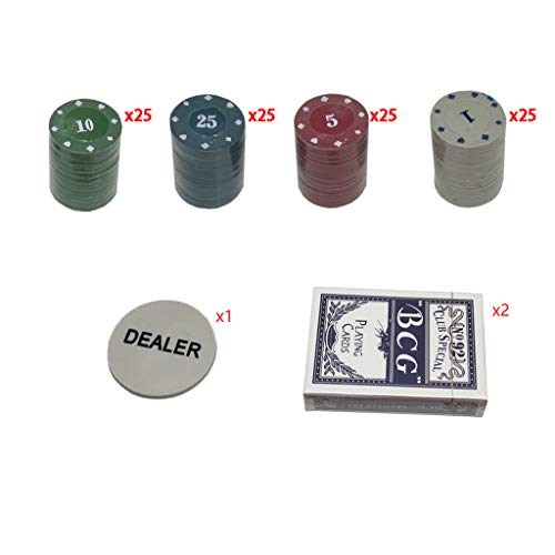 GKanMore-Texas-Holdem-Poker-Chip-Set-with-Case-100Pcs-Casino-Poker-Chips-and-2-Decks-Poker-Cards