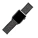 For Apple Watch Band,Soft Breathable Woven Nylon Replacement Sport Loop Band for Apple Watch Series 3/2/1 [42MM Black(With Brown Tint)]