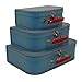 Cargo Vintage Travelers Mini Suitcases, Set of 3, Soft Blue