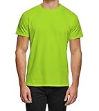 Miracle(Tm) Neon Color Athletic Wicking T Shirt - Adult High Visibility Shirt