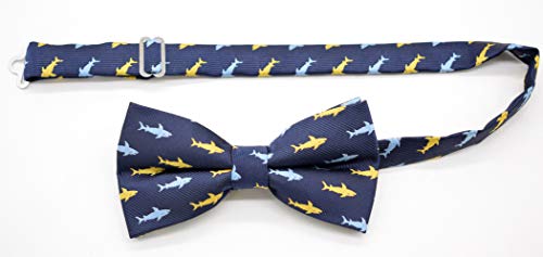 Carahere Mens Bow Ties Handmade Adjustable Pre-Tied Pattern Bow Ties For Men(Shark pattern-3) (Shark pattern-3)