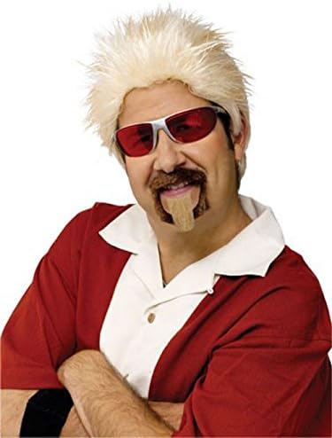 Guy TV Celebrity Chef Wig and Goatee Adult Costume Accessory