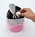 ZHOUWHJJ Mini Countertop Brushed Stainless Steel Swing Lid Trash Can Set, Come with Trash Bag, 1.5 L / 0.40 Gal, Multiple Color Options, Pink