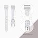 bayite Bands Compatible with Fitbit Charge 2, Slim Genuine Leather Band Replacement Accessories Strap Charge2 Women Men, White Small