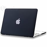 Steklo - BLACK Rubberized Hard Case for MacBook Pro 13.3" Retina Display (Models: A1502 and A1425) Cover Shell - BLACK