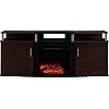 Ameriwood Home Carson Electric Fireplace TV Console for TVs up to 70″,  Cherry