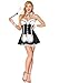 French Maid Costume - XS- 5XL Women Sexy Naughty French Maid Fancy Dress Uniform For Halloween (4XL)