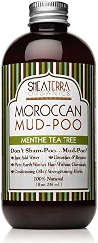 Shea Terra Shampoo Mud-Poo Moroccan Menthe Tea Tree 8 oz.