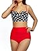 Women Vintage High Waist Bikini Set Two Piece Swimsuit Pin up Bathing Suits XL