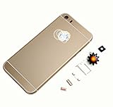 Shinefuture Battery Door Back Housing Case Cover Replacement for Iphone 5s Change Into Iphone 6 (Gold)