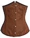 Alivila.Y Fashion Womens Faux Leather Sexy Underbust Waist Training Corset 2686A-Brown-XL