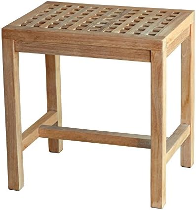 Spa Teak Wooden Free Standing Shower Stool