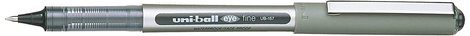 Uni-Ball UB-157 Eye Fine Rollerball Pen - Black (Pack of 12)