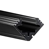 3.28 ft. Black Anodized Aluminum 45-ALU Channel - For LED Tape Light - Klus B4023K7
