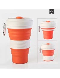Taza de viaje plegable de silicona multifuncional,